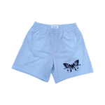 Load image into Gallery viewer, &quot;STATEMENT&quot; NC BLUE MESH SHORTS

