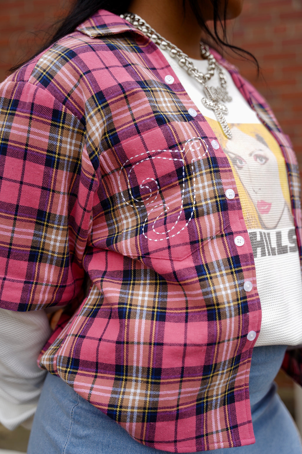 “CONVERTIBLE FLANNEL” PINK