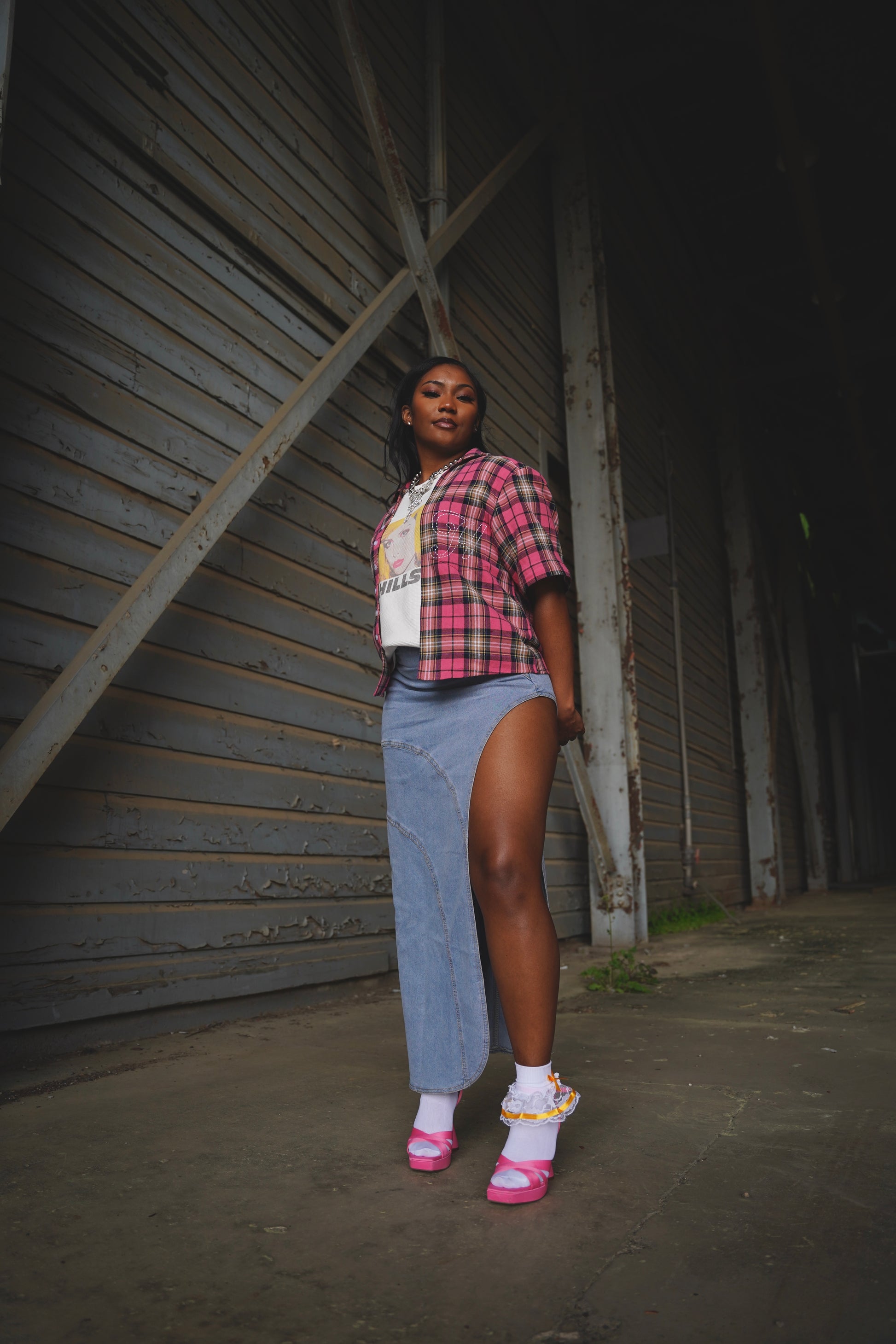 “CONVERTIBLE FLANNEL” PINK