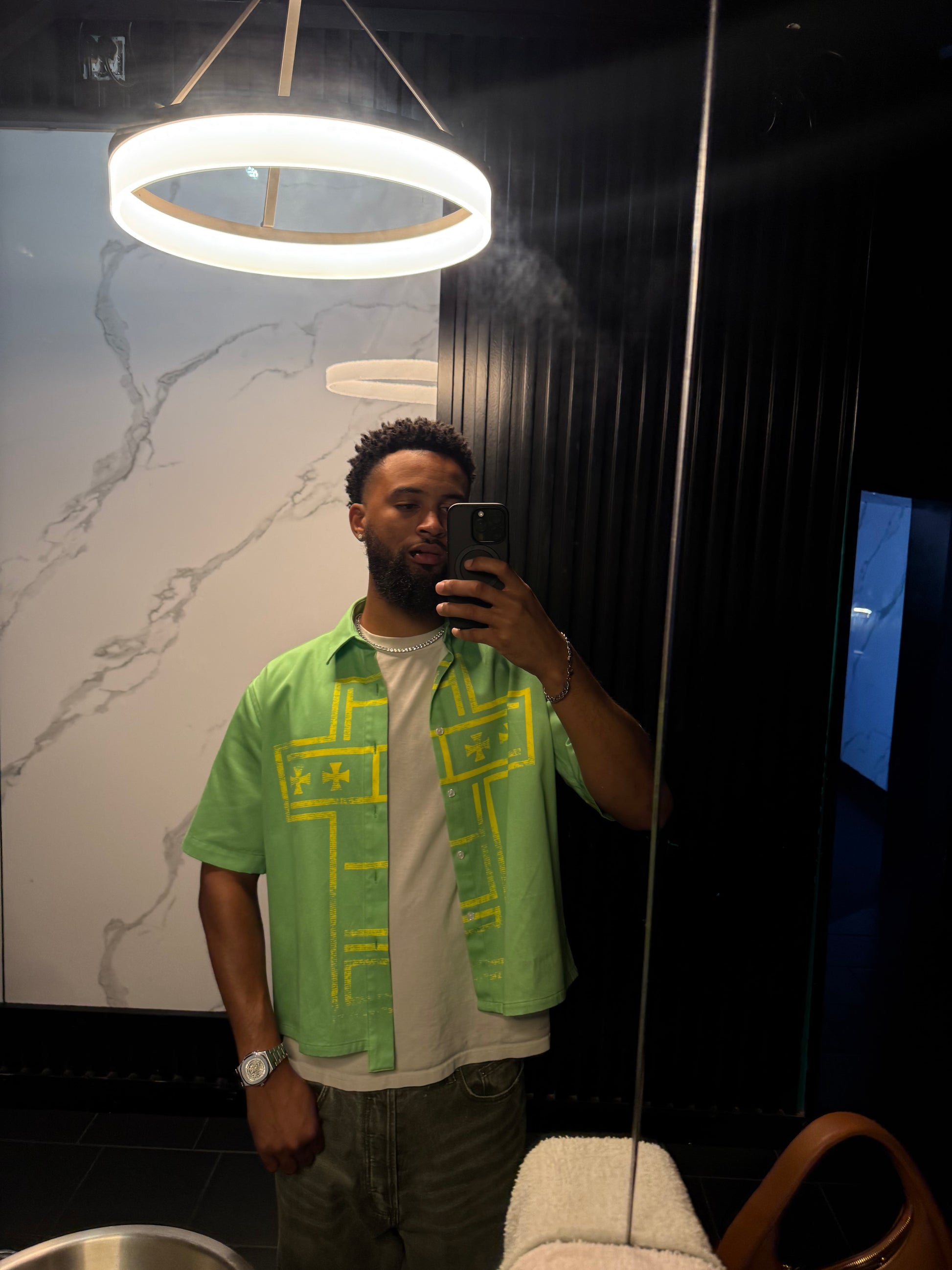 THE WORK SHIRT NEON MOSS
